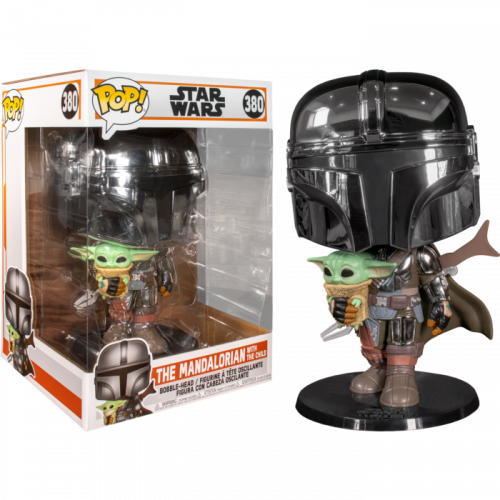 Star Wars - The Mandalorian - The Mandalorian Chrome Armour with The Child 10 Inch