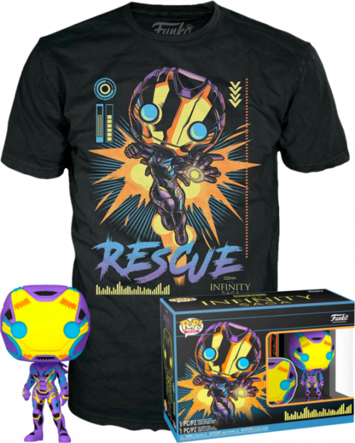 Marvel: Infinity Saga - Rescue Blacklight T-shirt Bundle