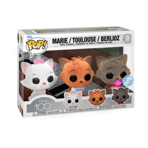 Disney - 100th - The Aristocats - Marie, Toulouse & Berlioz 3-Pack (Flocked)