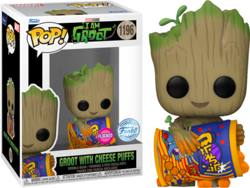 Funko - Marvel - I Am Groot - Groot with Cheese Puffs Flocked (#1196)