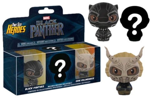 Funko - Marvel - Black Panther - Black Panther, Erik Killmonger and Mystery Pint Sized Heroes (3-Pack)