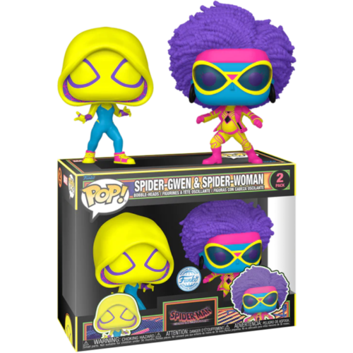 Funko - Marvel - Spider-Man Across the Spider-Verse - Spider-Gwen & Spider-Woman Blacklight (#2-pack)