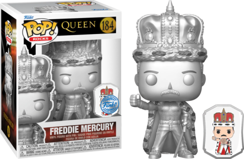 Funko - Queen - Freddie Mercury Platinum Metallic with Pin (#184)