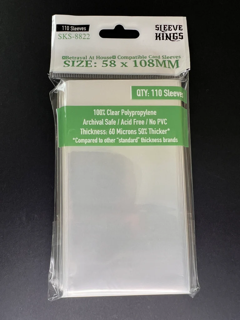 Sleeve Kings - Betrayal At House on the Hill Compatible Card Sleeves, 110 Pack, 60 Microns (58 x 108 mm) - Image 2