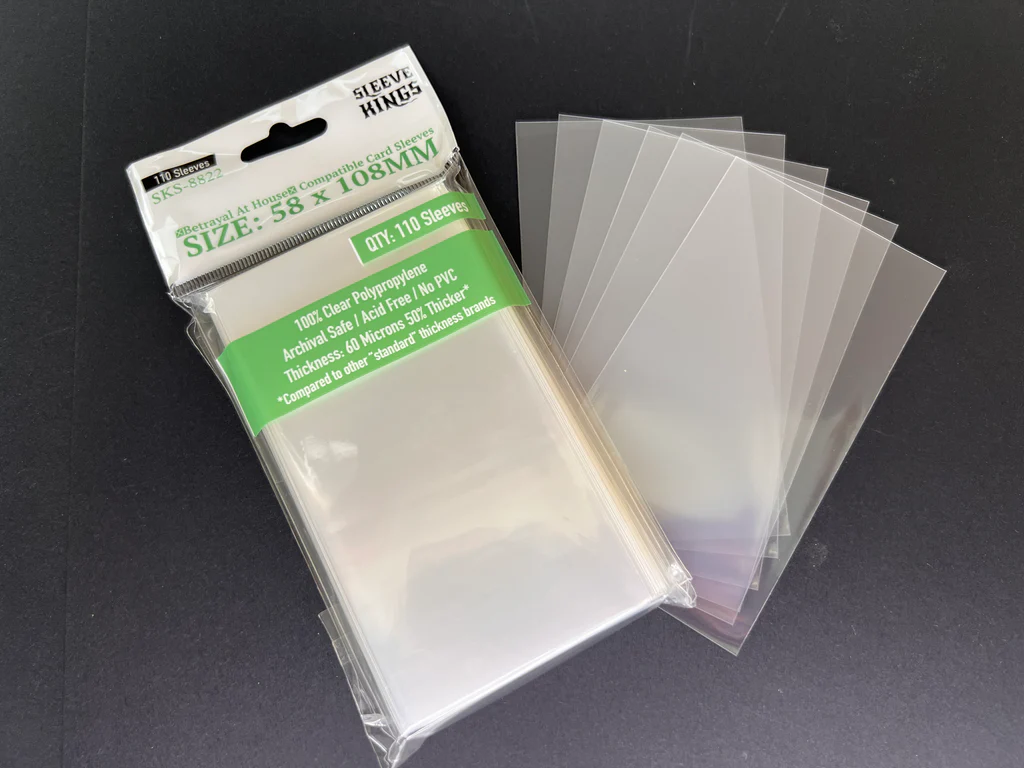 Sleeve Kings - Betrayal At House on the Hill Compatible Card Sleeves, 110 Pack, 60 Microns (58 x 108 mm) - Image 3
