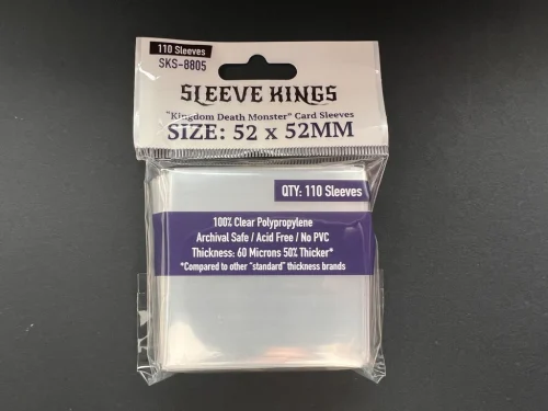 Sleeve Kings – Kingdom Death Monster Game Card Sleeves, 110 Pack, 60 Microns (52 x 52 mm)