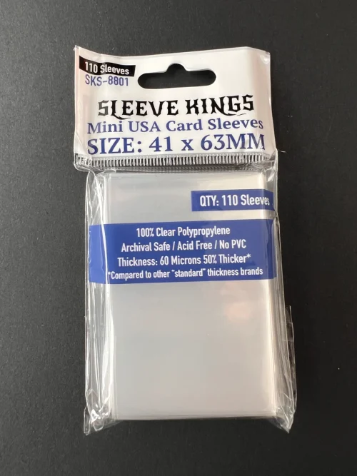 Sleeve Kings – Mini USA Game Card Sleeves, 110 Pack, 60 Microns (41 x 63 mm)