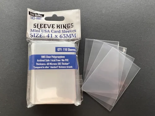 Sleeve Kings – Mini USA Game Card Sleeves, 110 Pack, 60 Microns (41 x 63 mm)