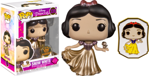 Funko – Disney – Ultimate Princess – Gold Snow White with Enamel Pin (#339)