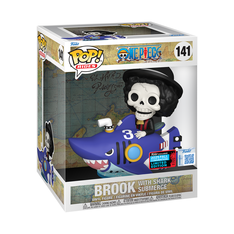 141-one-piece-brook-with-shark-submerge-rides-deluxe-6-inch-2025-fall-convention-exclusive-funko-pop-vinyl-figure-kitsune-relics
