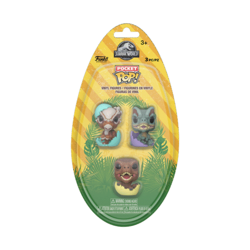 Funko – Jurassic World – Hatchling from Easter Eggs Pocket Pop (#3-Pack)
