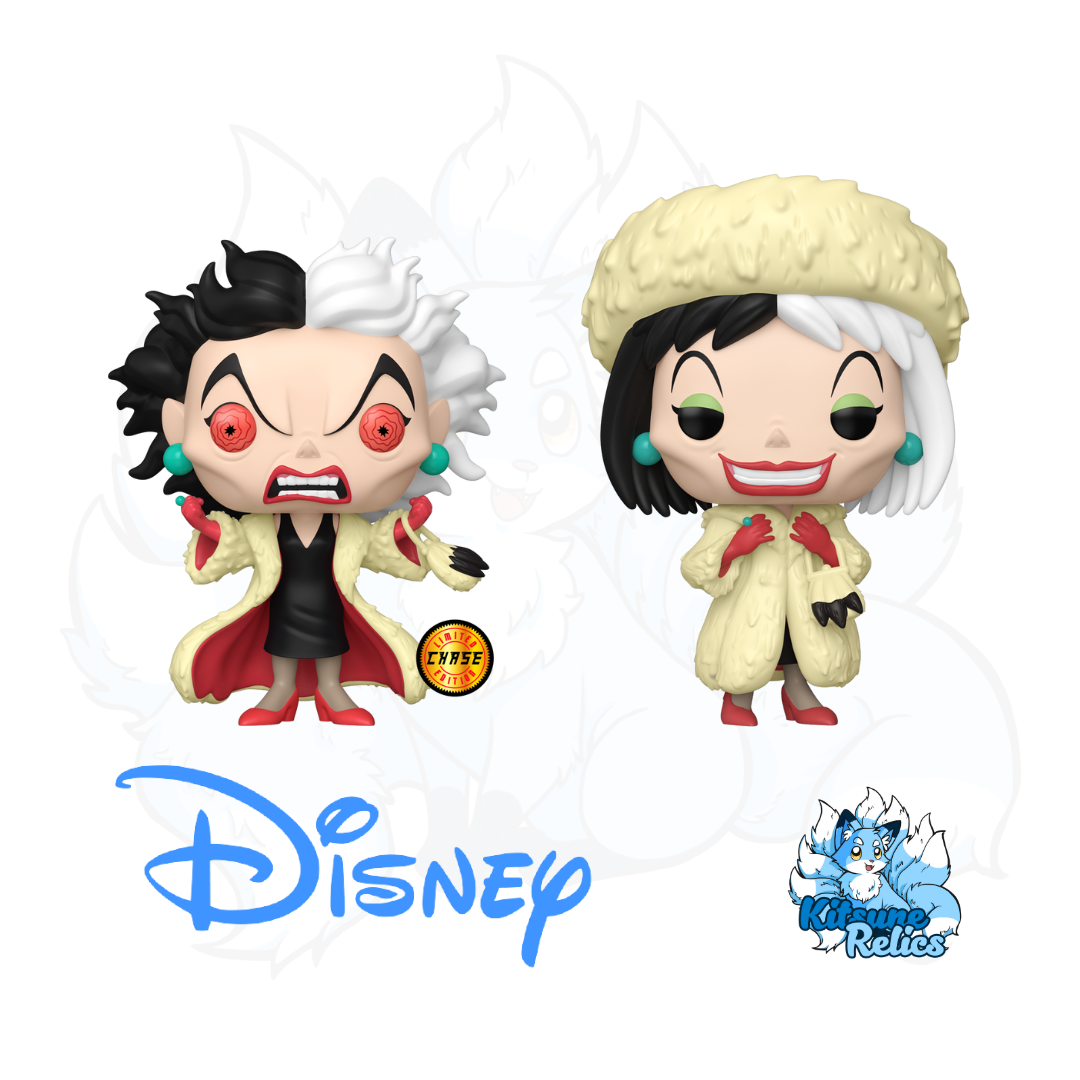 1663-disney-101-dalmations-CRUELLA-DE-VIL-chase-bundle-funko-pop-vinyl-figure-kitsune-relics