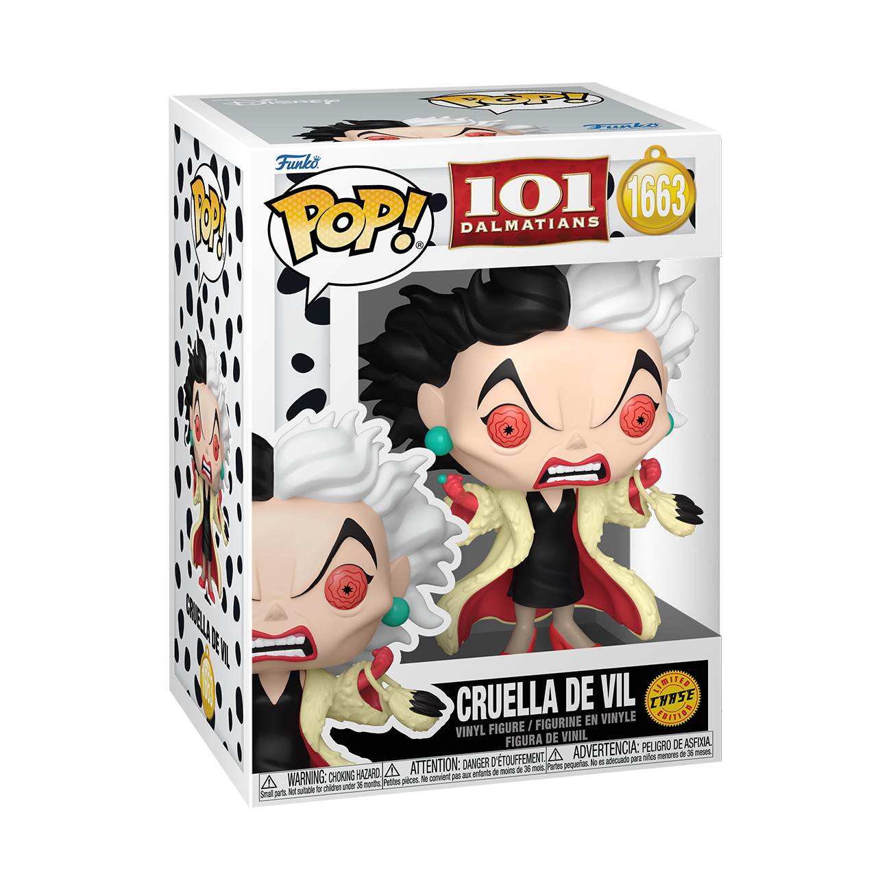 Funko - Disney - 101 Dalmatians - Cruella de Vil Classic Chase Bundle (#1663) - Image 2