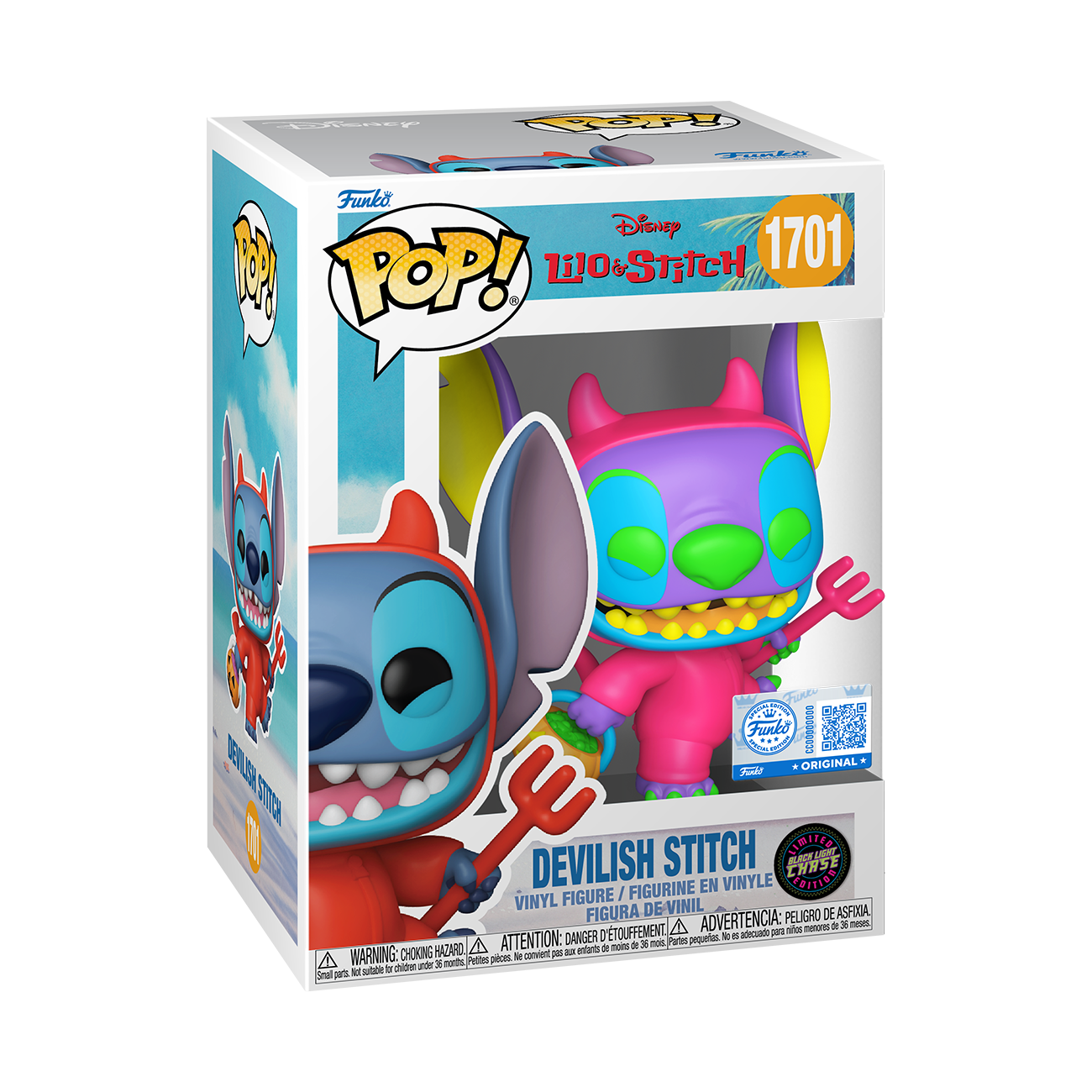 Funko - Disney - Lilo and Stitch - Devilish Stitch Black Light Chase Bundle (#1701) - Image 2