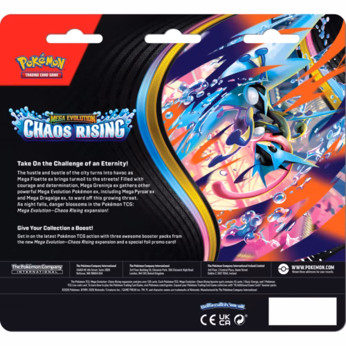 TCG – Pokémon – Mega Evolution – Chaos Rising 3-pack Blister (10-10401-120)