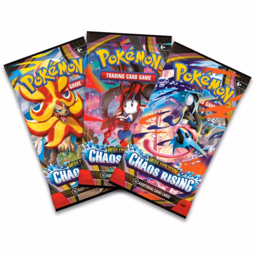 TCG – Pokémon – Mega Evolution – Chaos Rising 3-pack Blister (10-10401-120)
