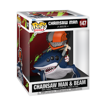 Funko – Chainsaw Man: Reze Arc – Chainsaw Man and Beam Deluxe Ride (#147)